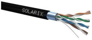 Ost A Inštalačný kábel Solarix CAT5E FTP PE Fca vonkajší 305 m/box SXKD-5E-FTP-PE čierny